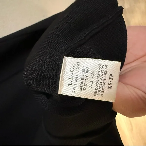 A.L.C. Black Knit Fit & Flare Dress with Crisscross Back - XS - Picture 5 of 5
